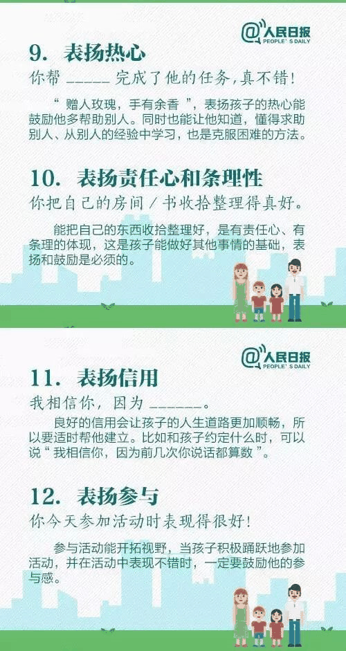 人民日报：15个表扬孩子和10个惩罚孩子的科学方法，转给家长！
